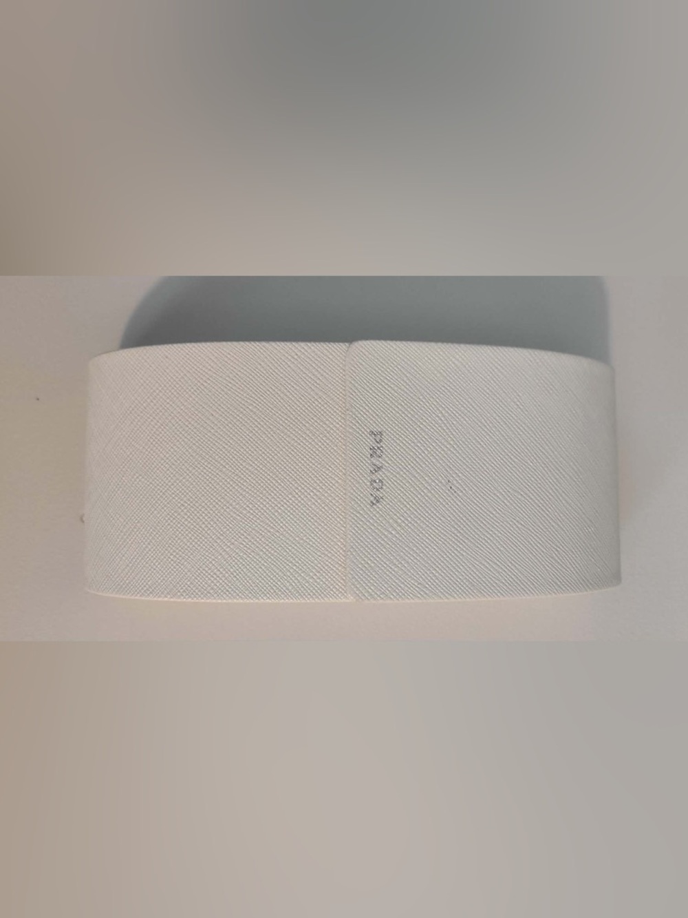 Prada White Textured Sunglass case